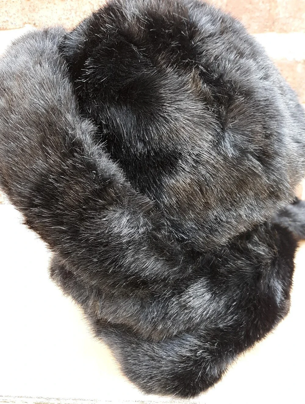 Cheveux Luxury Collection Black Faux Fur Russian Cossack Hat & Scarf Set